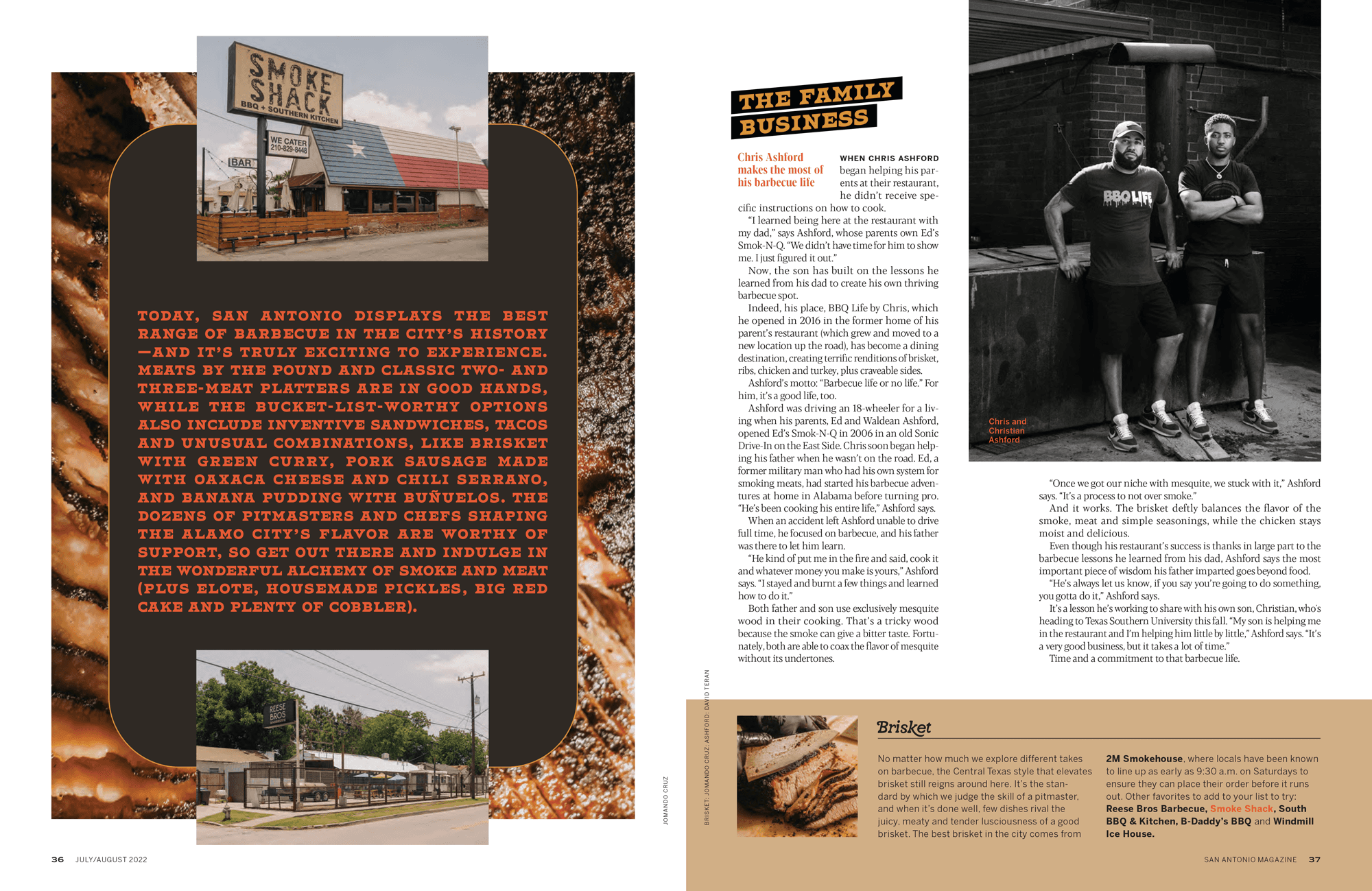 Magazine Spread for BBQ Story