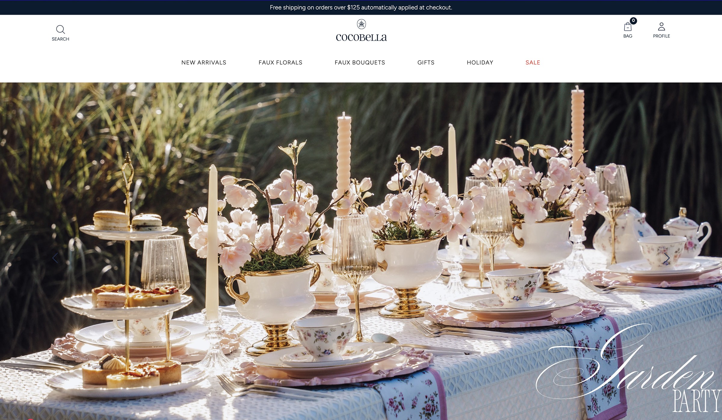 Cocobella hero section