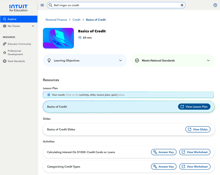 An image showing the updated result experience, with the result highlighted.