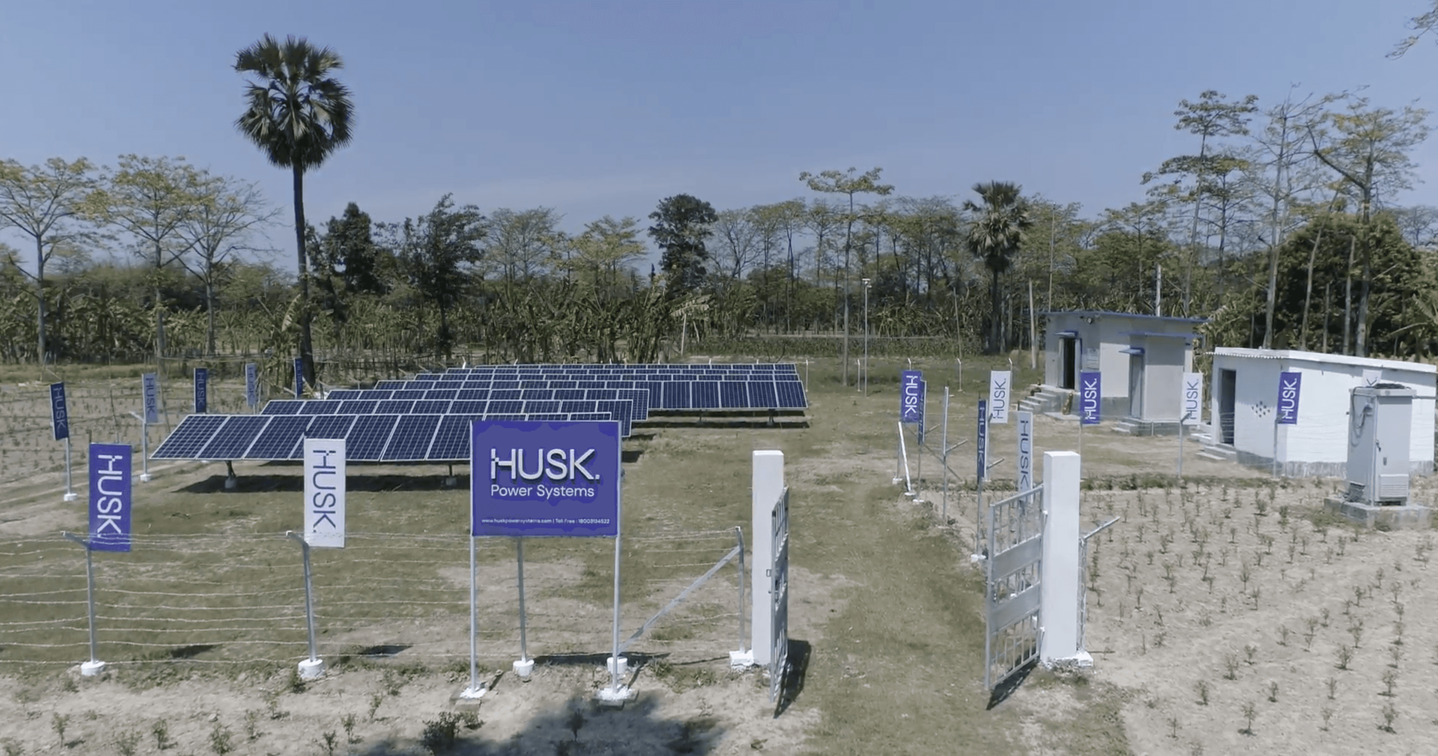 A solar minigrid site in India owned and managed by Husk