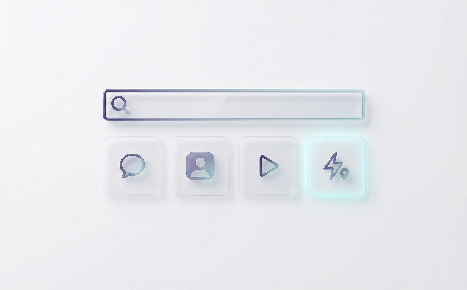 Minimalist illustration of universal search across conversations and Sessions events