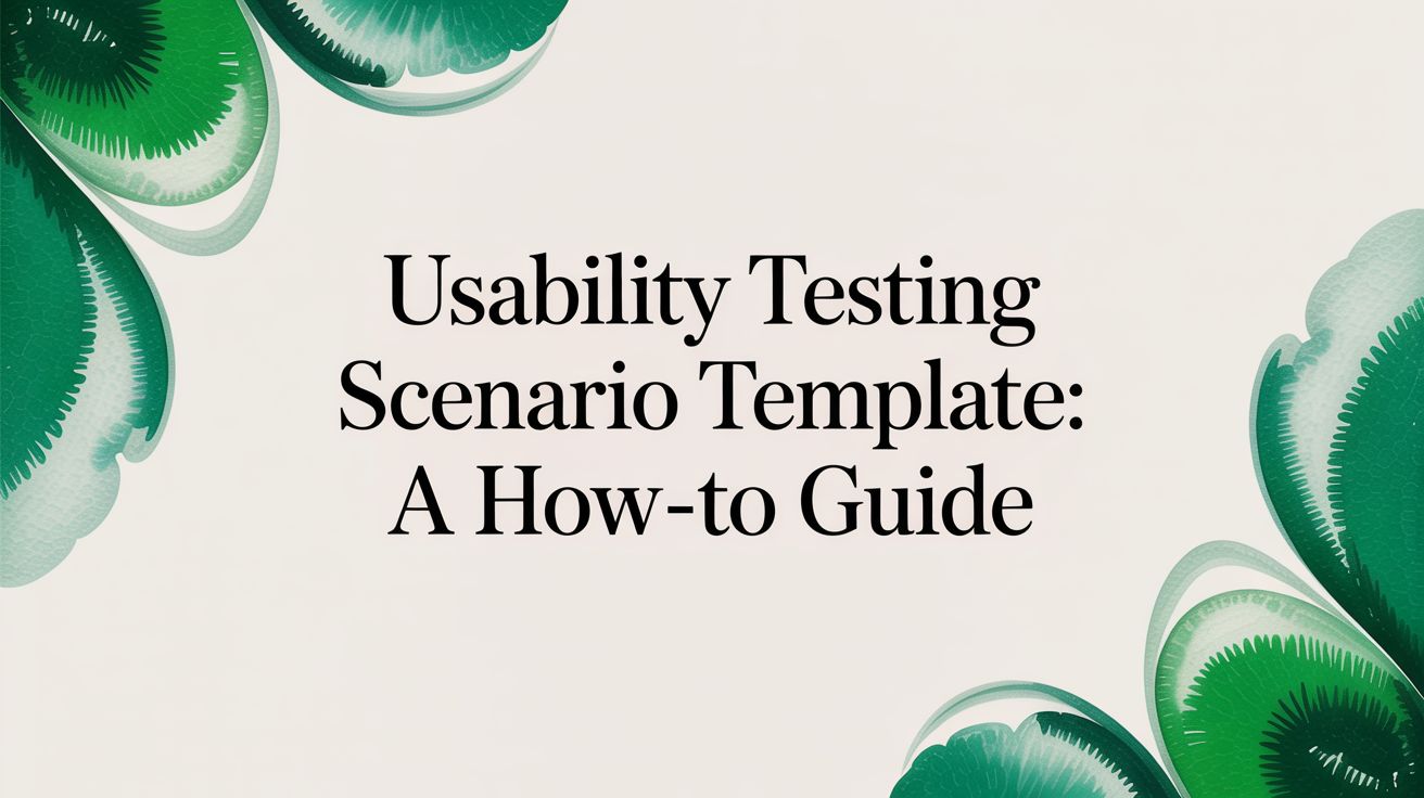 Usability Testing Scenario Template: A How-To Guide