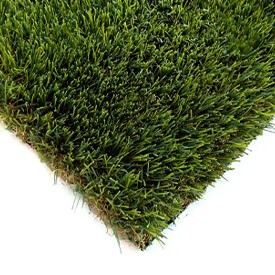 This AGL grass swatch's primary fiber color is dark olive, and the taupe thatching gives it a rich, deep green look.