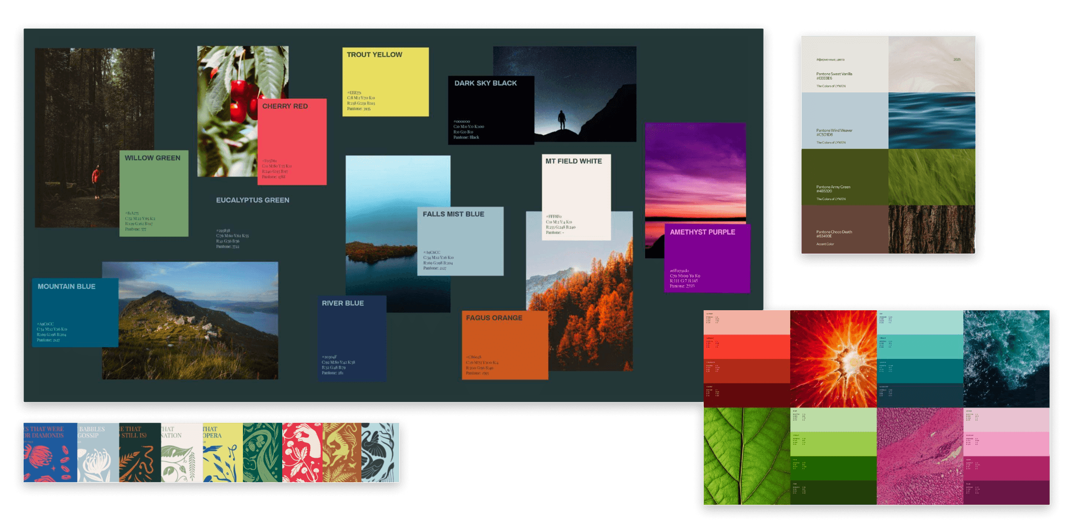 blue white and red abstract painting