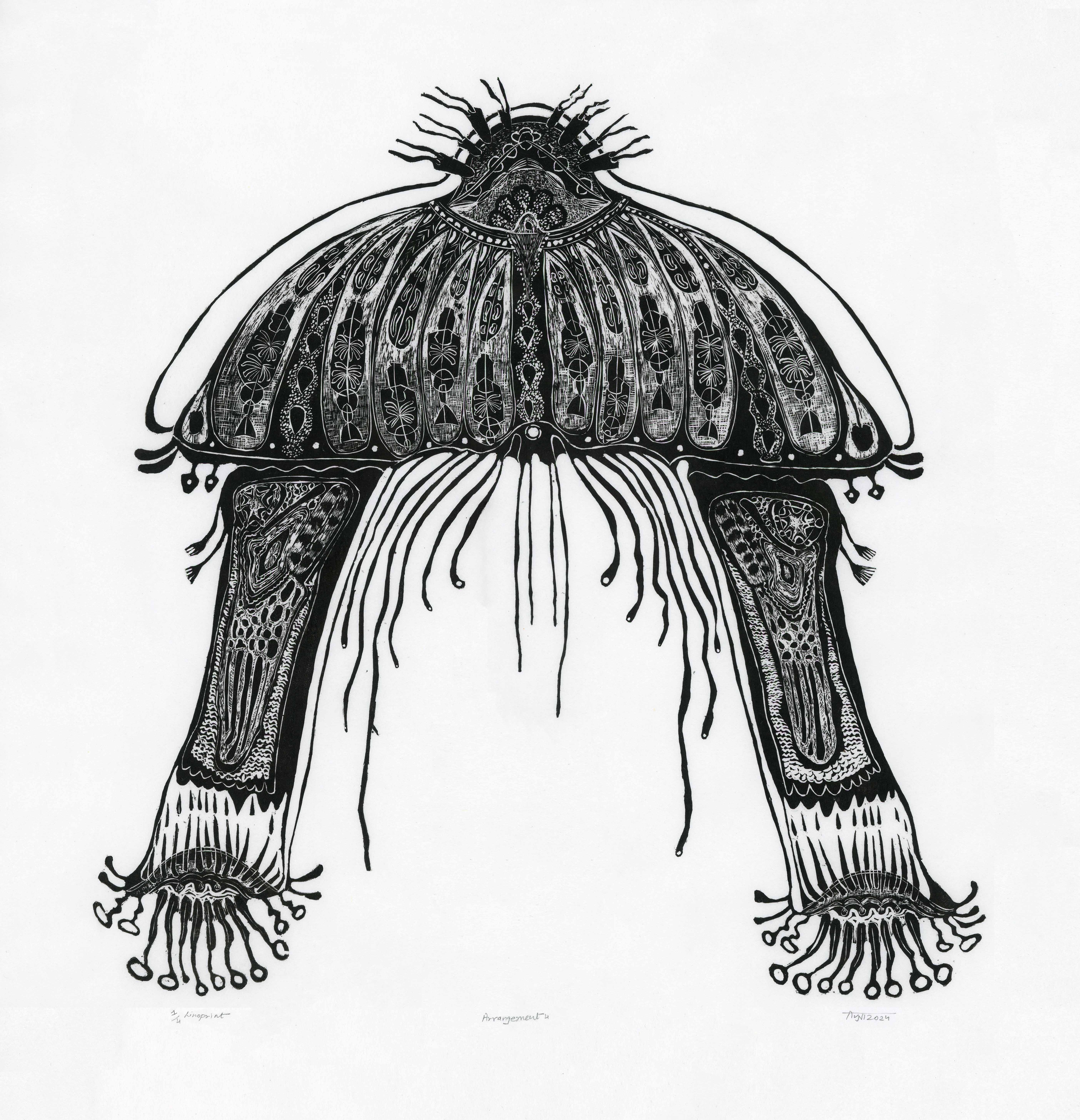 herd of sheep on road painting