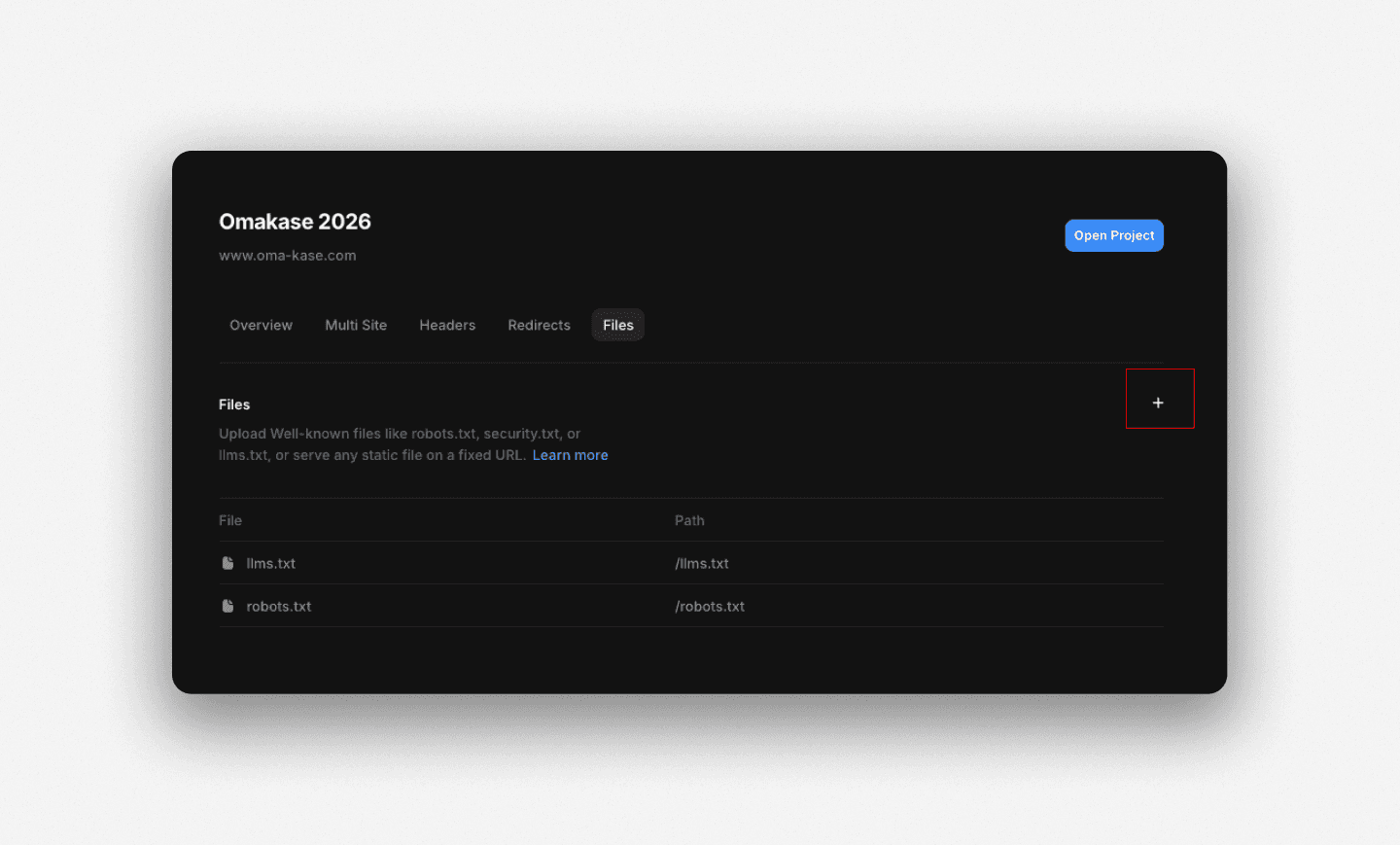 Domain Settings Panel in Framer Dashboard
