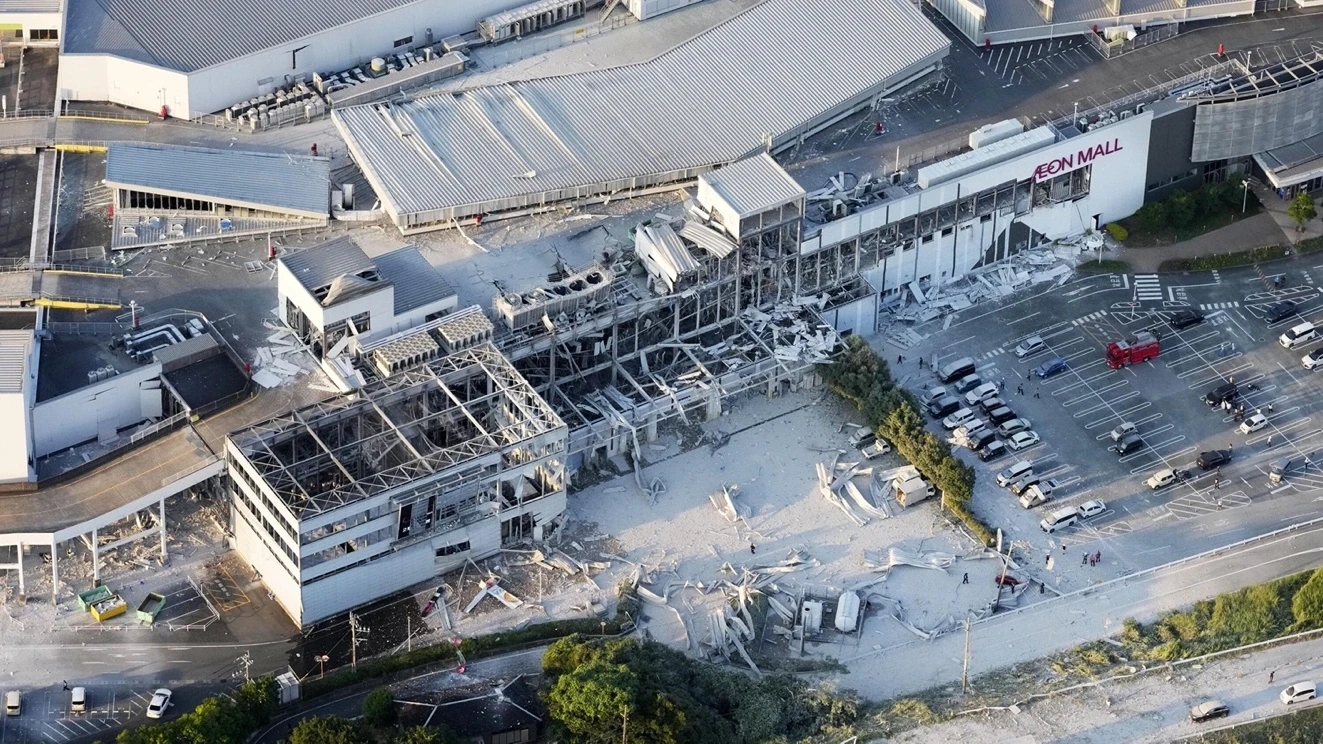 kumamoto earthquake disaster drone view