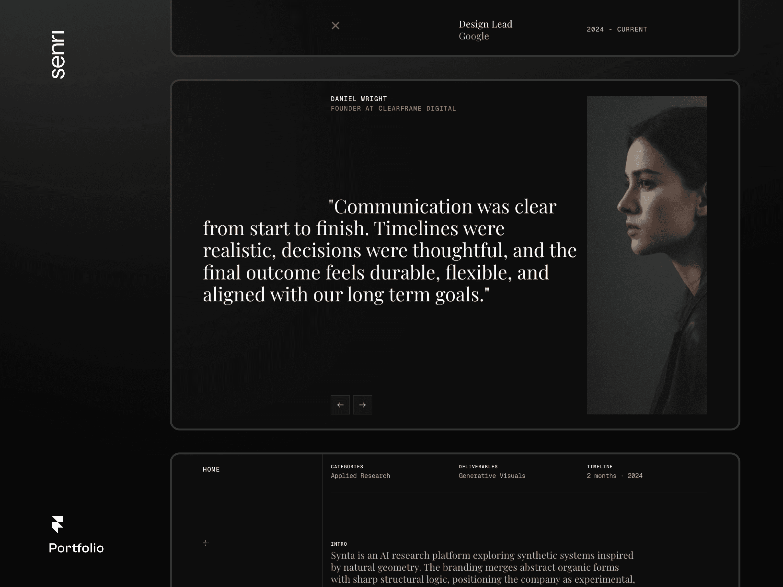 senri portfolio template