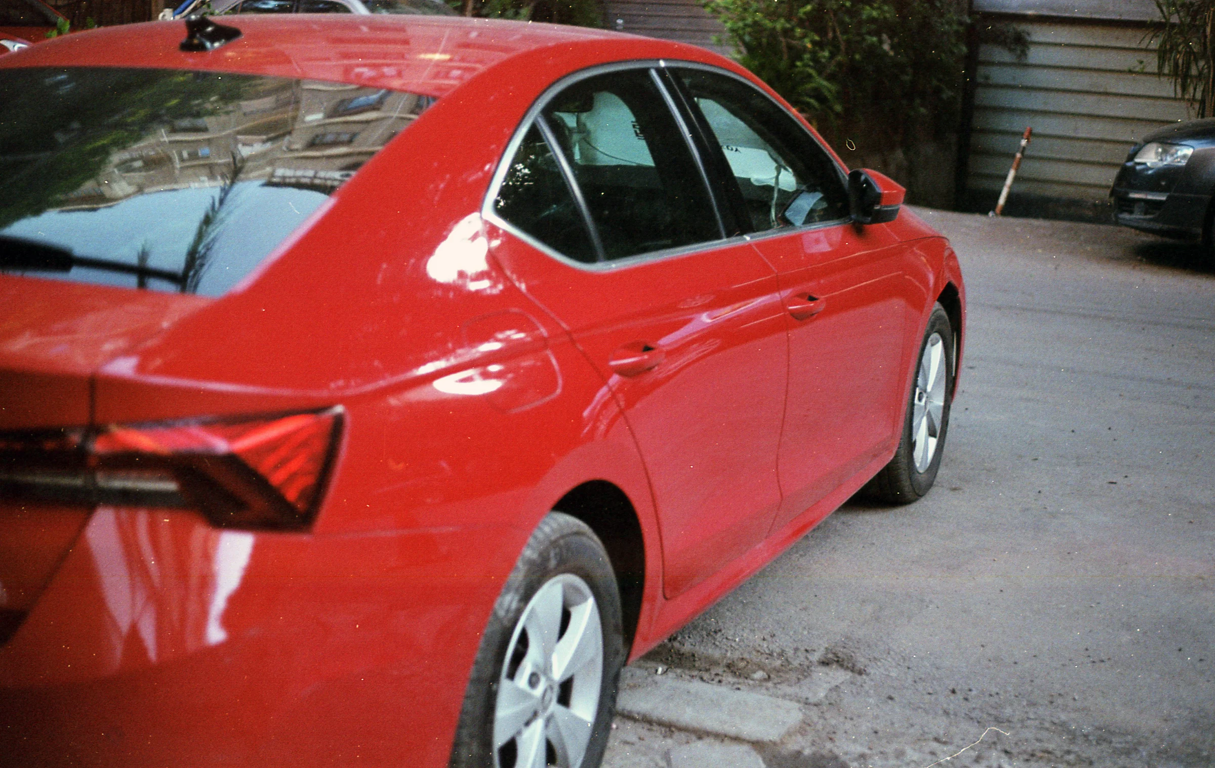 Red Paint and Reflections