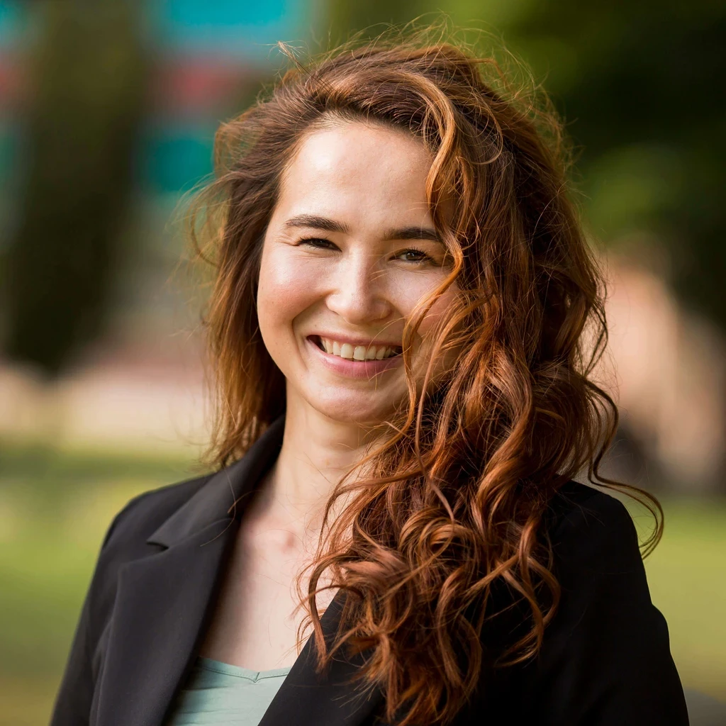 Curly Hair Woman Portrait