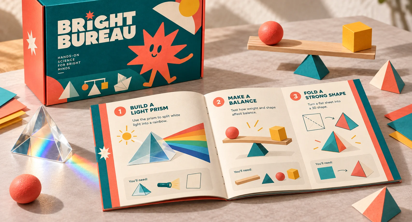 Bright Bureau — instruction booklet brand application