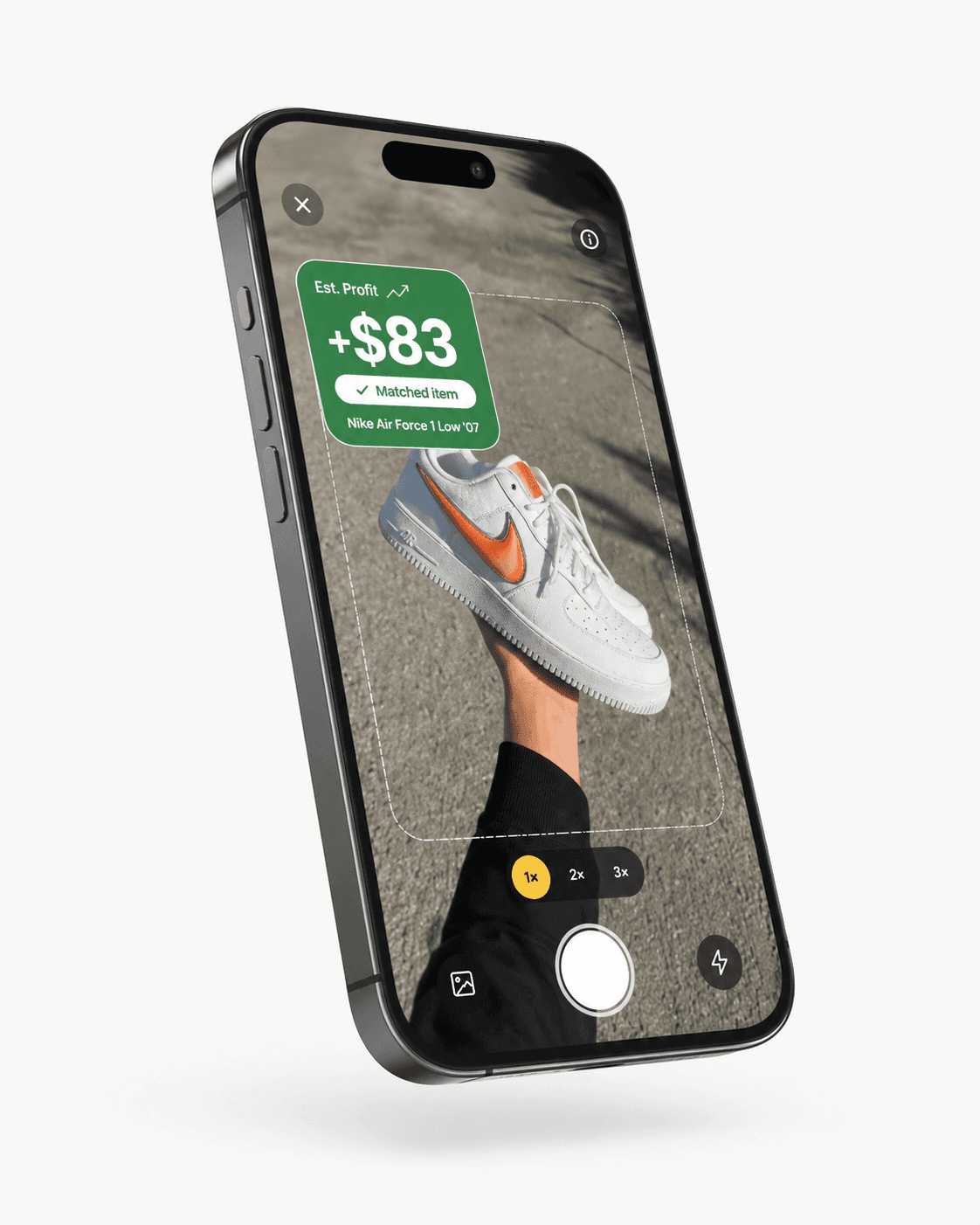 Value AI scanning an item on a phone