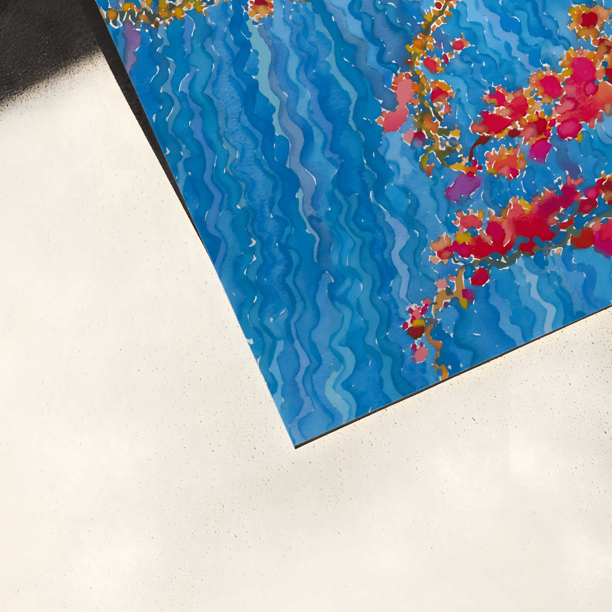 premium art poster and canvas prints, with originals available, from QART , of the artwork " Coralita Pink Flowers "