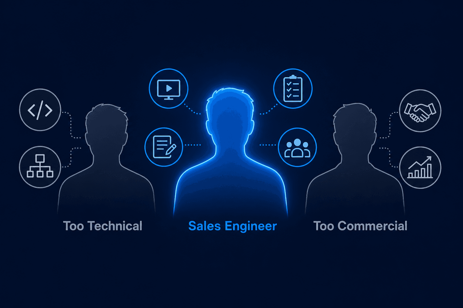 Sales engineer hybrid profile balance between technical and commercial skills