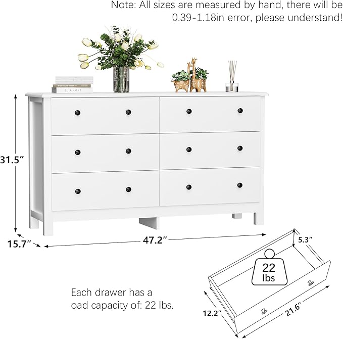 White dresser with black handles – A stylish and functional furniture piece, perfect for any modern home.