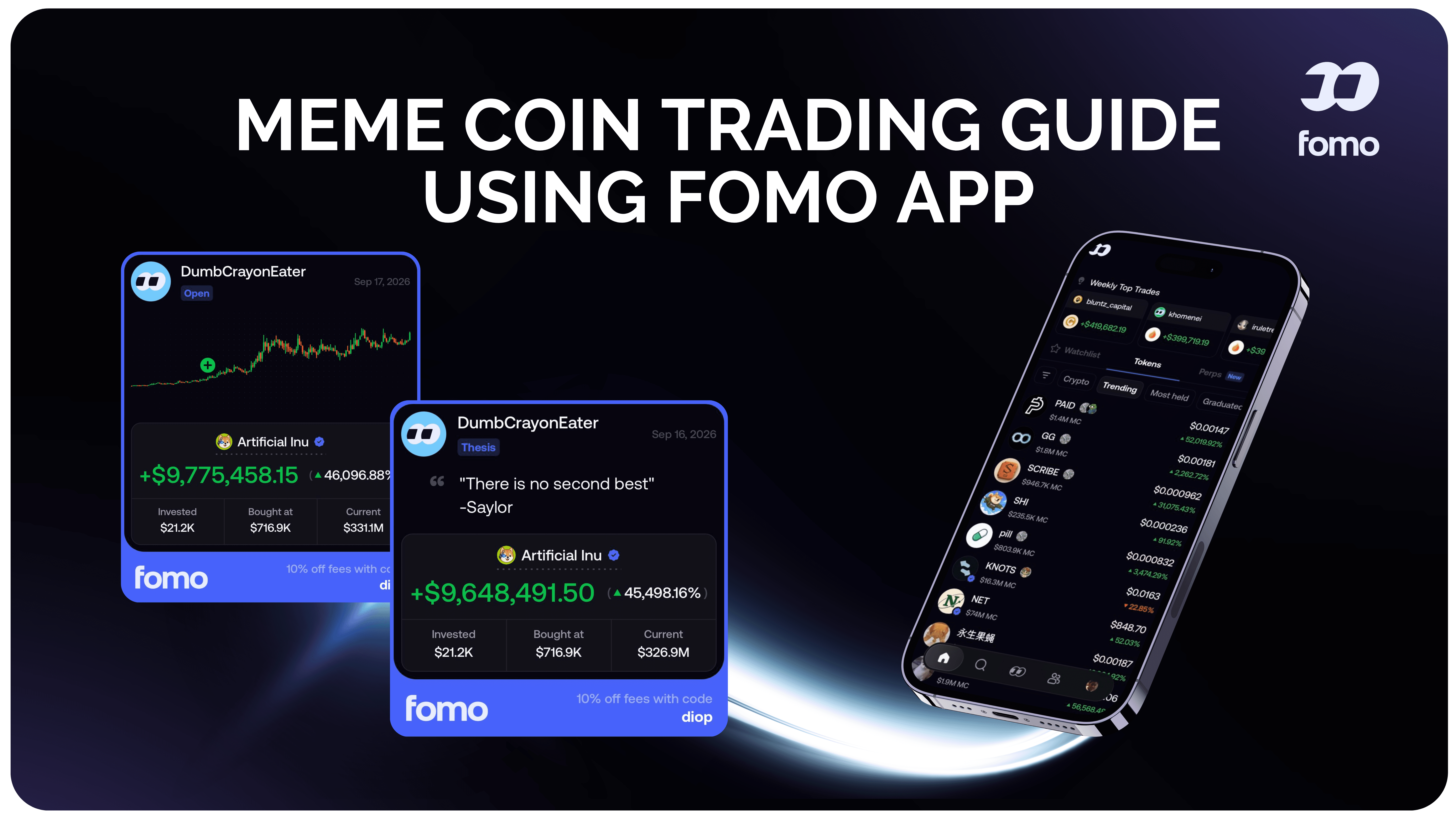 how to start using fomo meme coin trading app