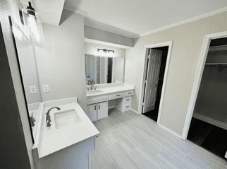 Updated primary bathroom remodel in Highland Park