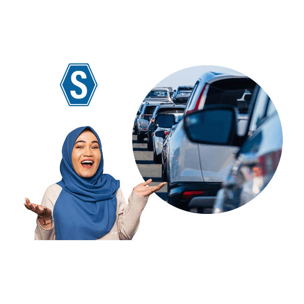 Car and motorbike side by side, highlighting aggregator’s range of vehicles.