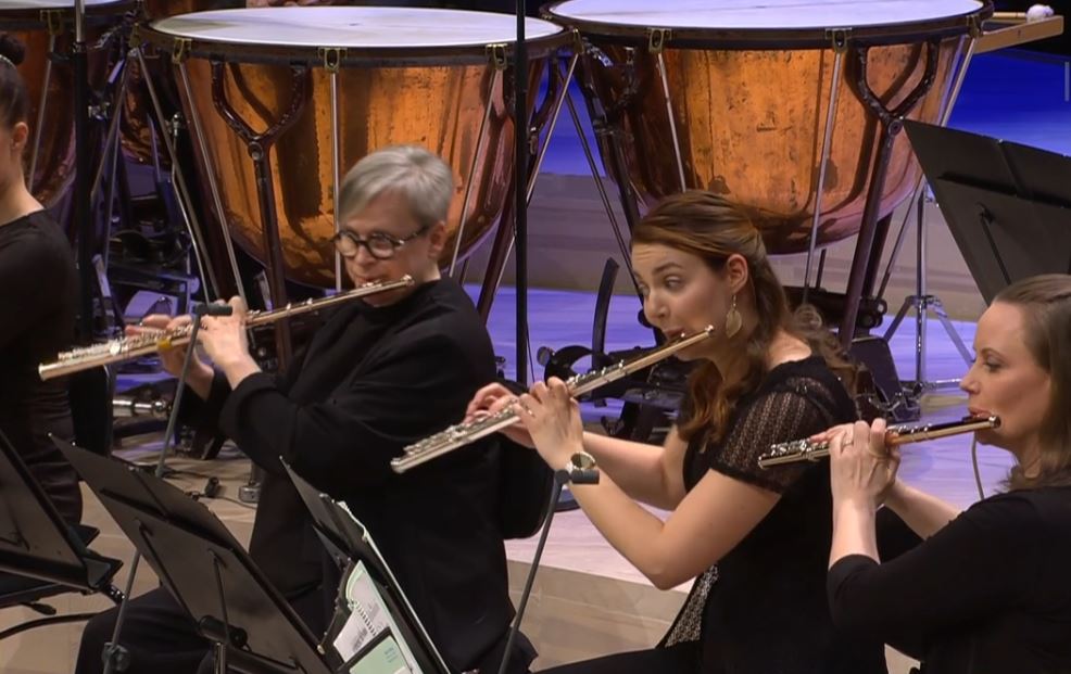 emilia karhi esiintymässä orkesterissa
