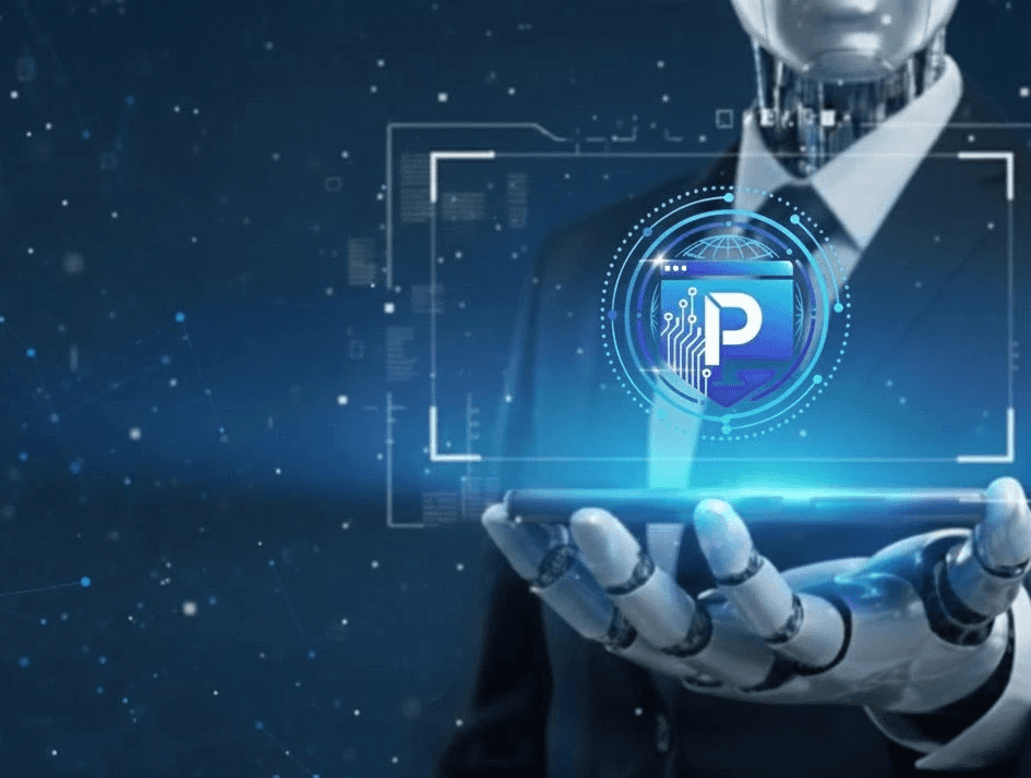 AI in business - a concept image showcasing the integration of artificial intelligence in various business operations.