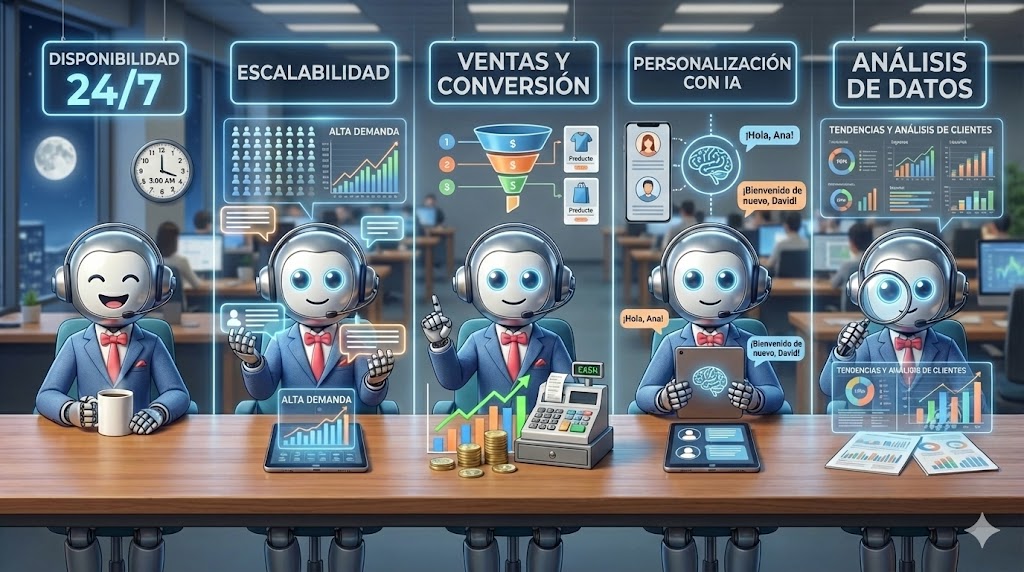 beneficios de un chatbot de IA