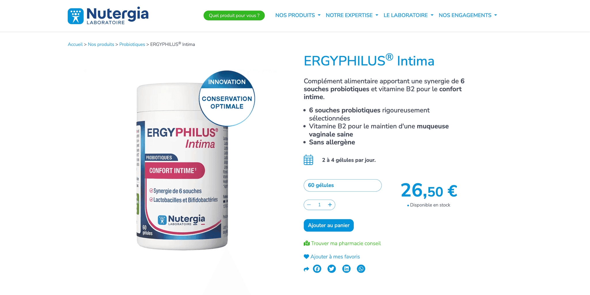 Ergyphilus Intima (Nutergia)
