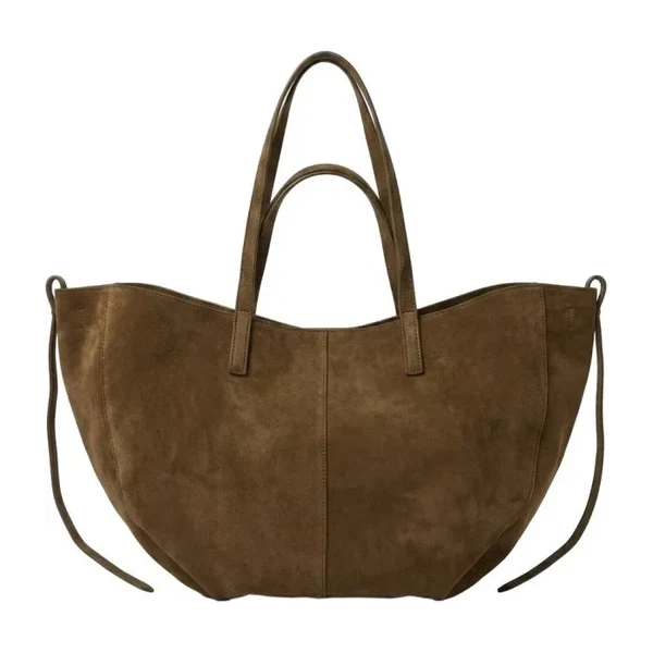 Borsa in suede marrone