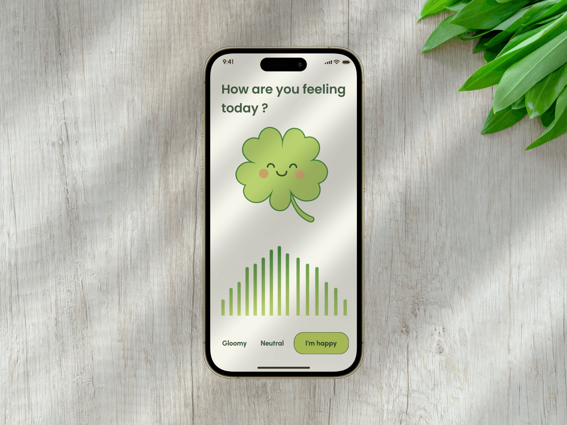 mental health AI app screen dashboard design