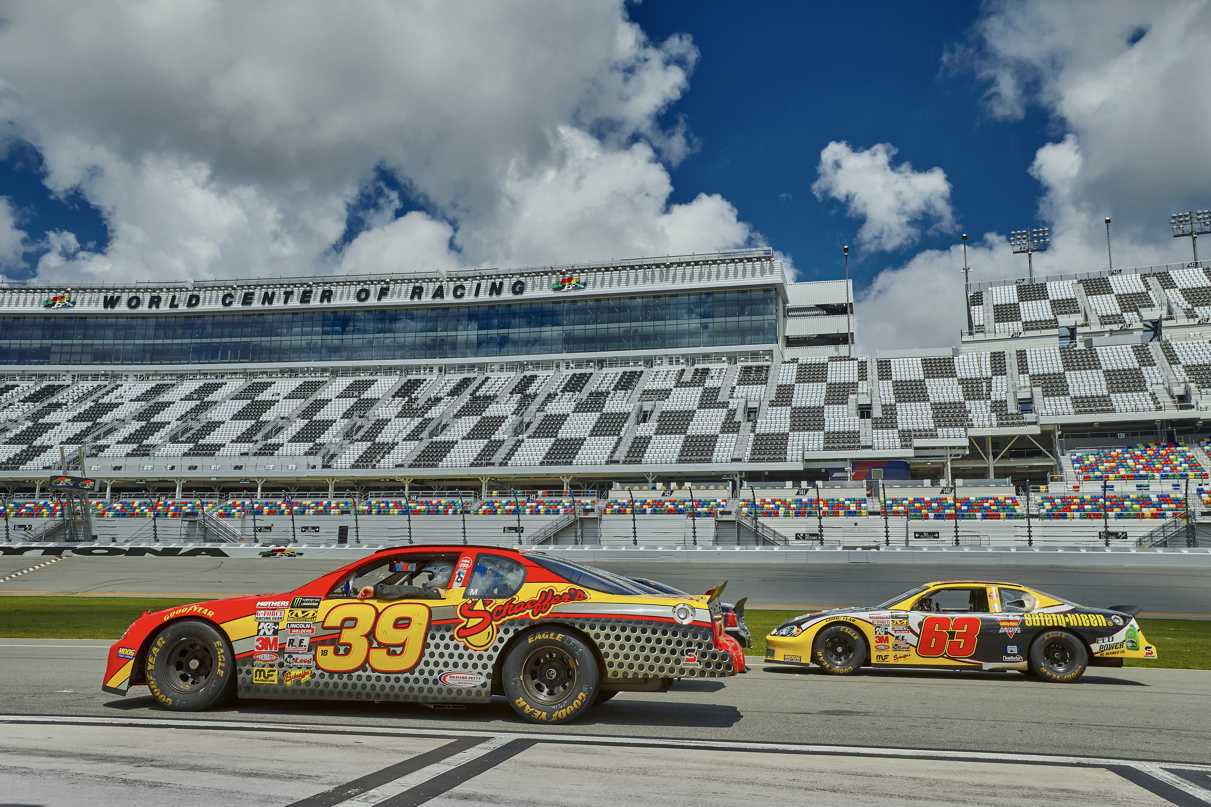 Motorsport photography, VIP guests driving at Daytona track – event photography by Paul Severn, London.