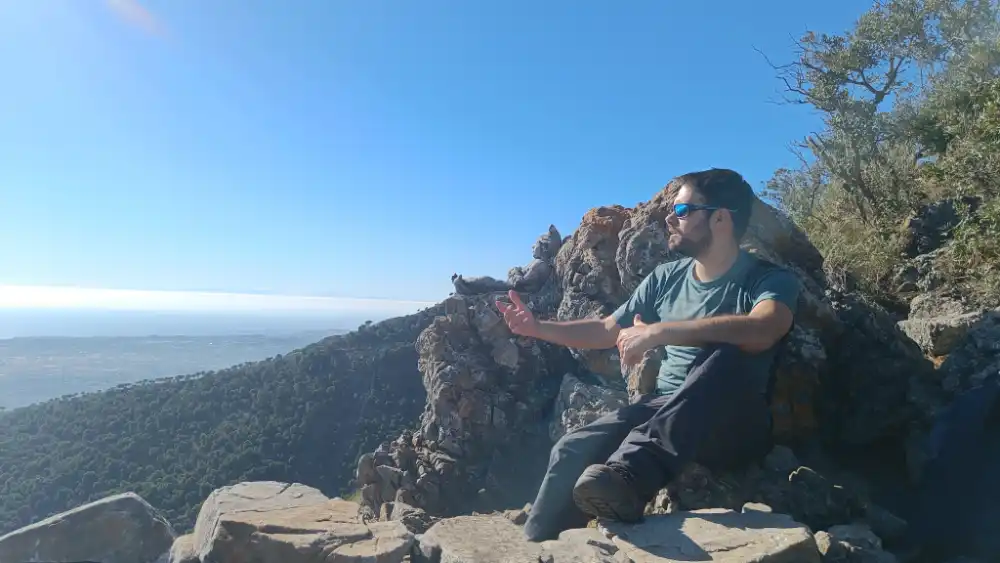 Carlos in the mountain