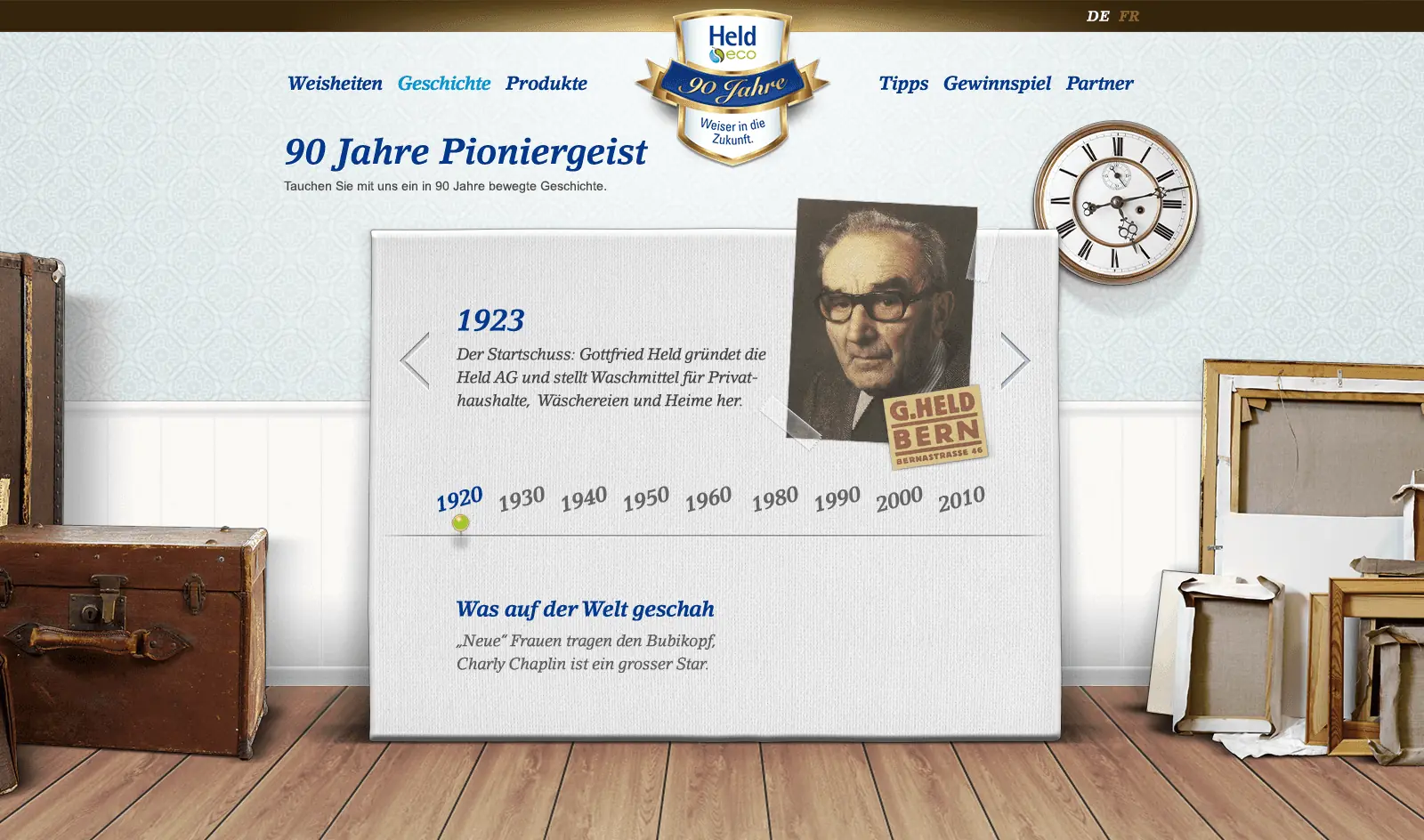 Held/ecover, «Das Orakel der Weisen» – Microsite, Kampagne, Screendesign, für Goldbach Interactive, Zürich, 2013