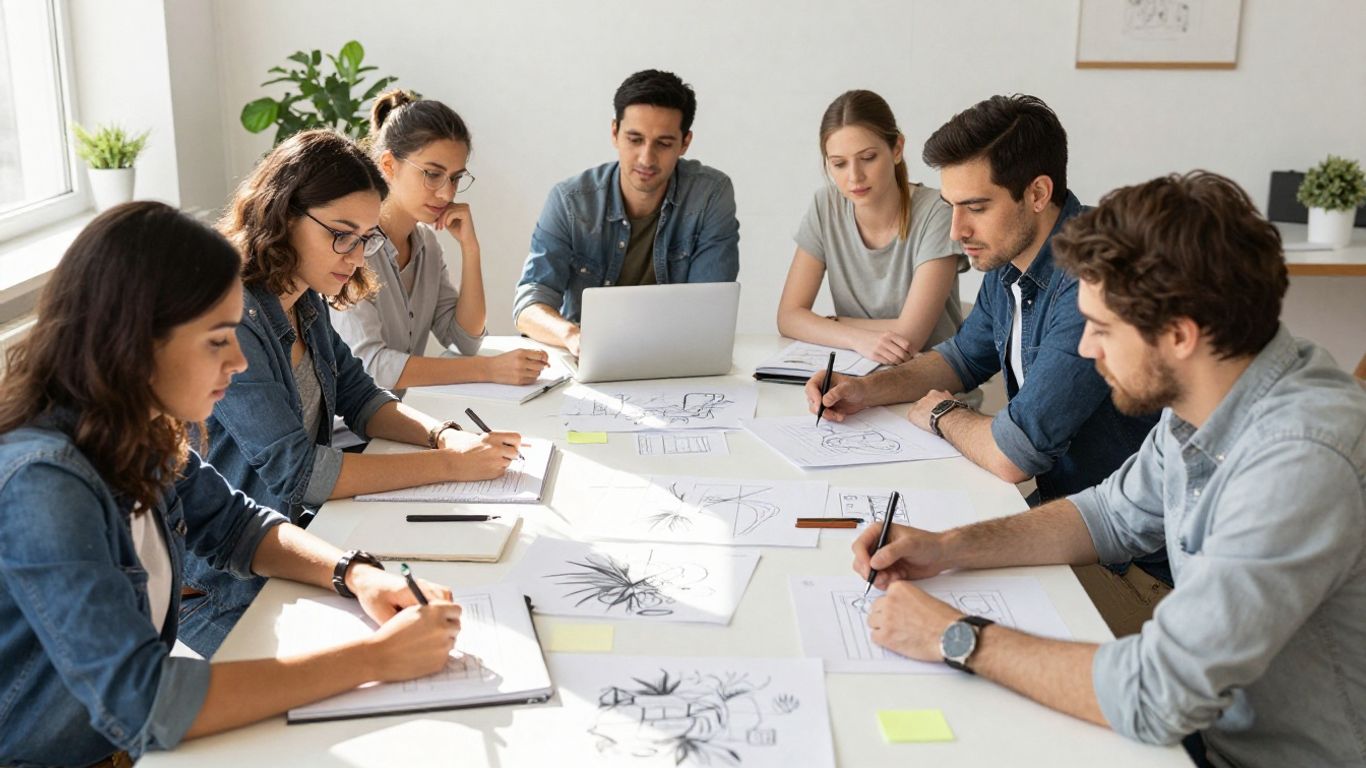 Designers collaborating on inclusive user experience.