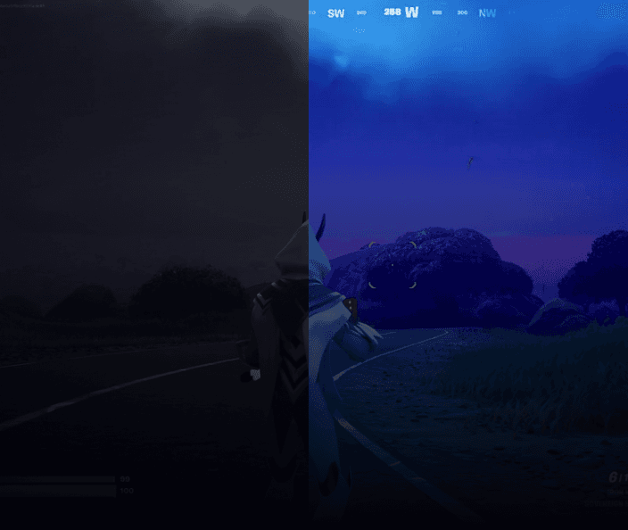 This is gameplay of Fortnite being used as a background image.