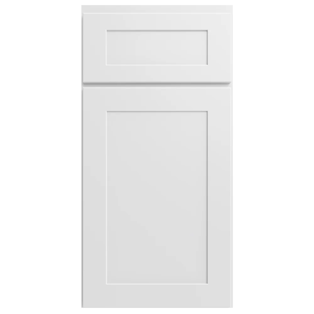 Shaker White cabinet door and drawer front sample