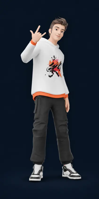 Pailo outfit 5 — white graphic sweatshirt