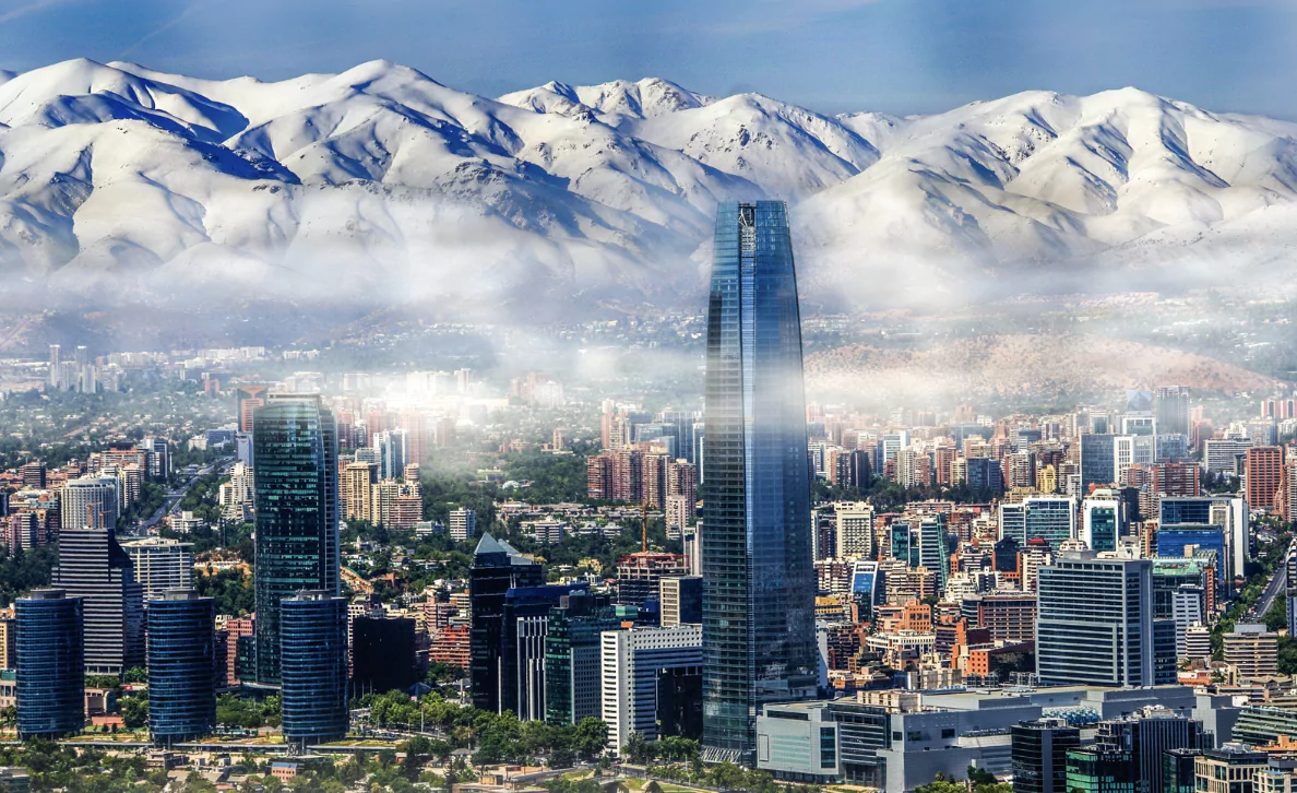 Chile Mountains and City