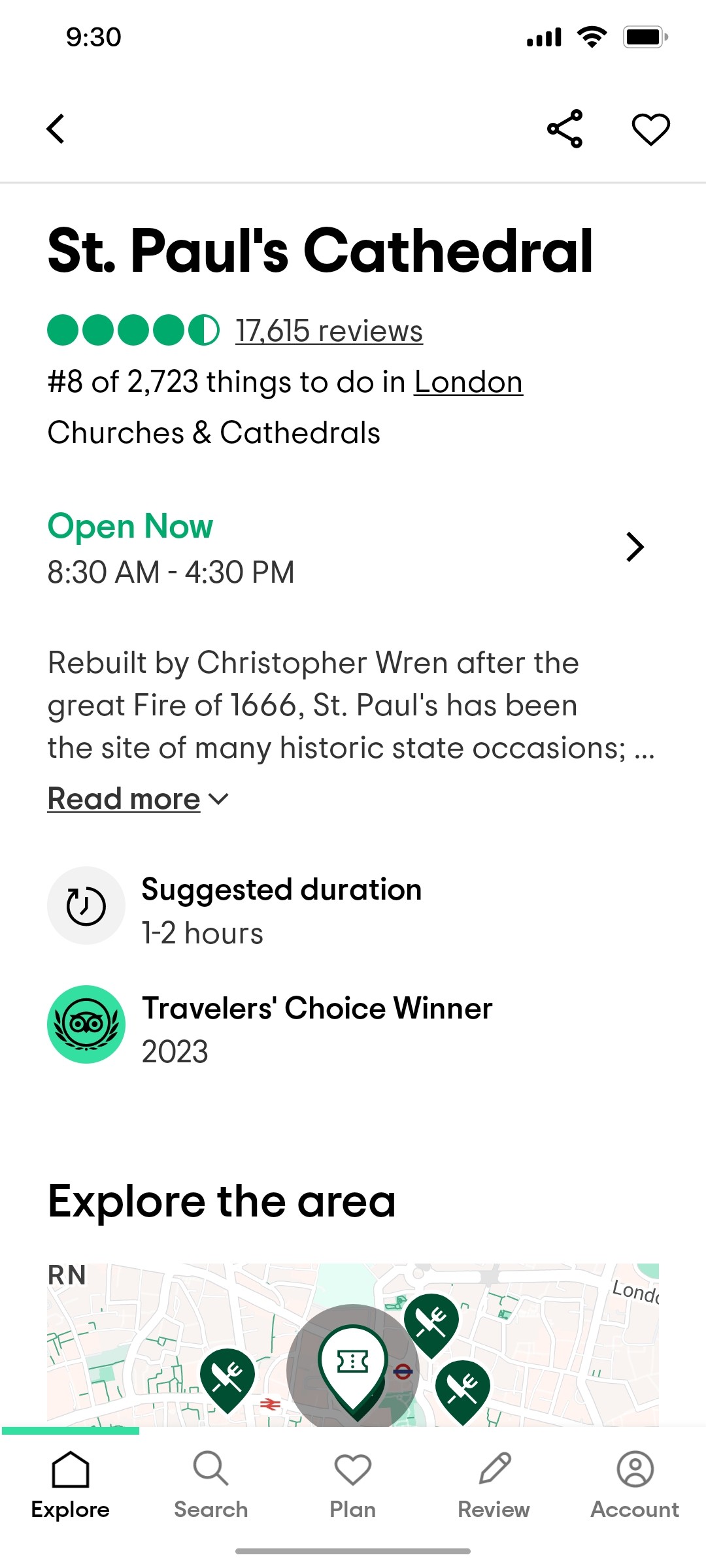 Tripadvisor Explore Page Screen