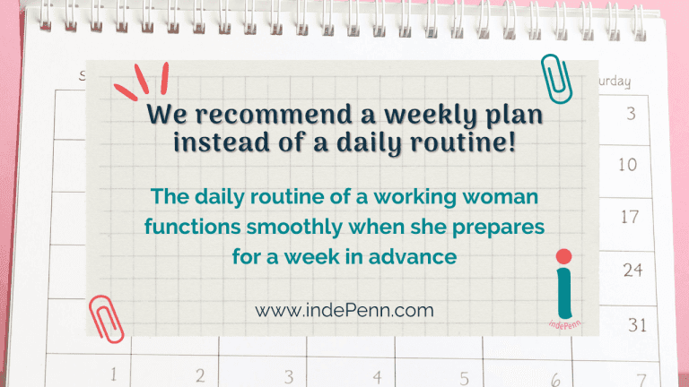 Final.3. We recommend you a weekly plan instead of a daily routine