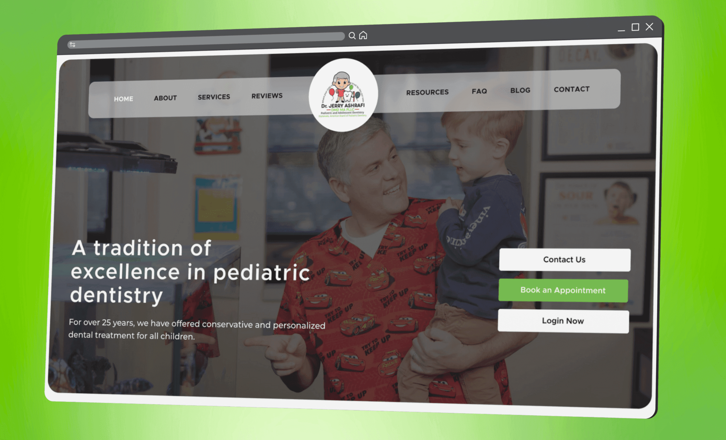 Pediatric dentistry website design by RJP.design — professional NYC web design agency specializing in website design and digital marketing for healthcare and dental practices.