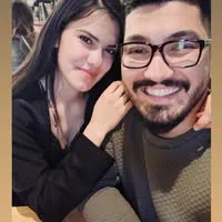 Couple smiling for a selfie