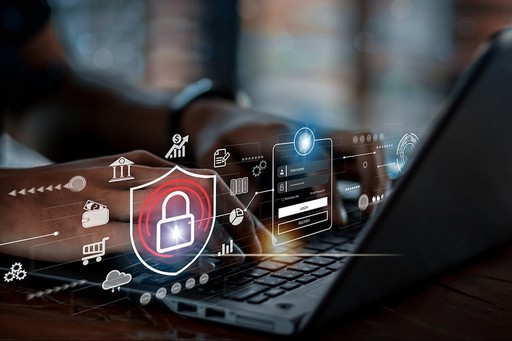 Security infrastructure icons showing lock, shield and network protection, nDataStor penetration testing