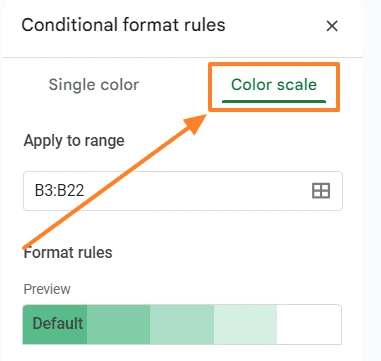 Choose the Formatting Rules