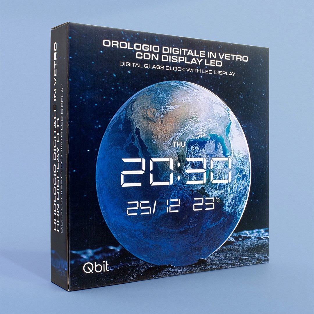 Orologio da parete QBIT – Color box mockup