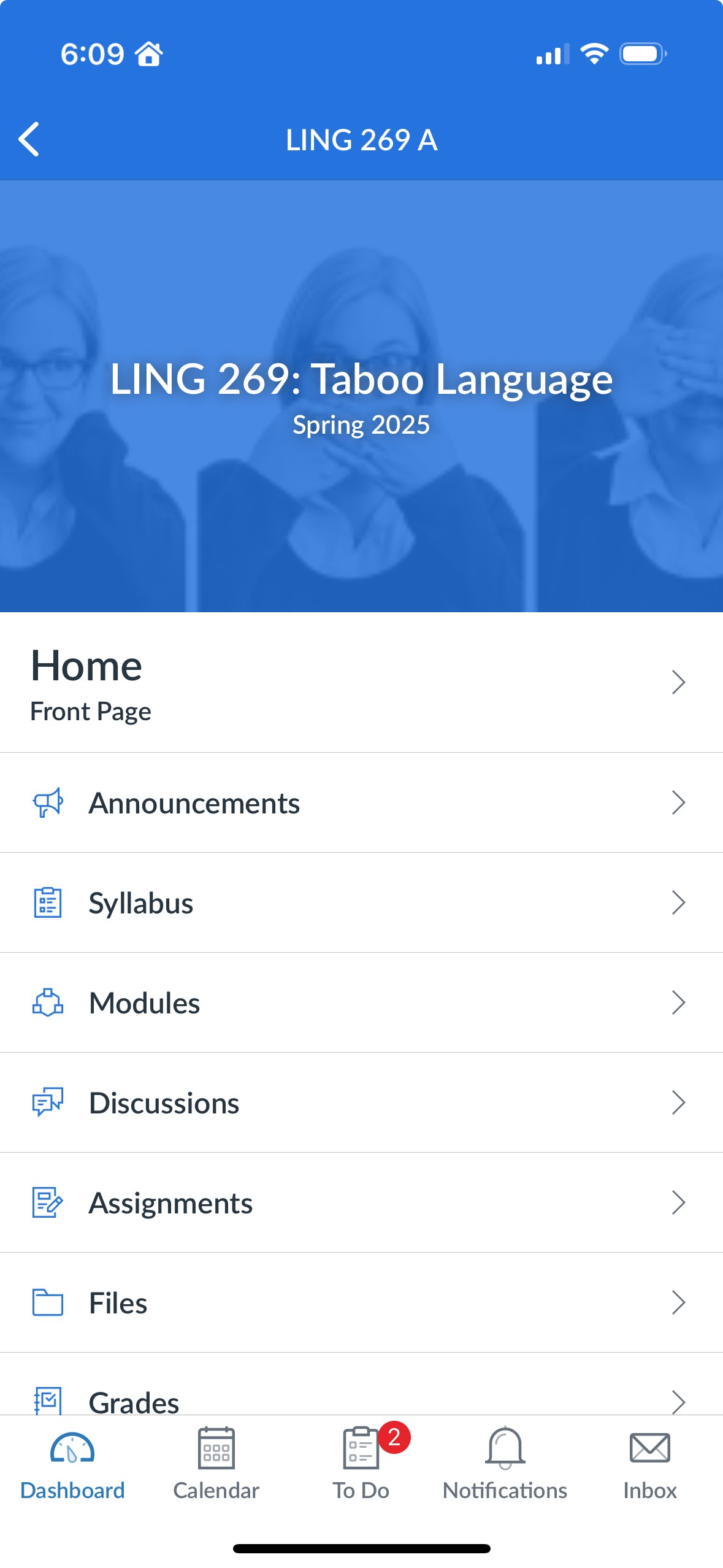 Current Canvas dashboard page