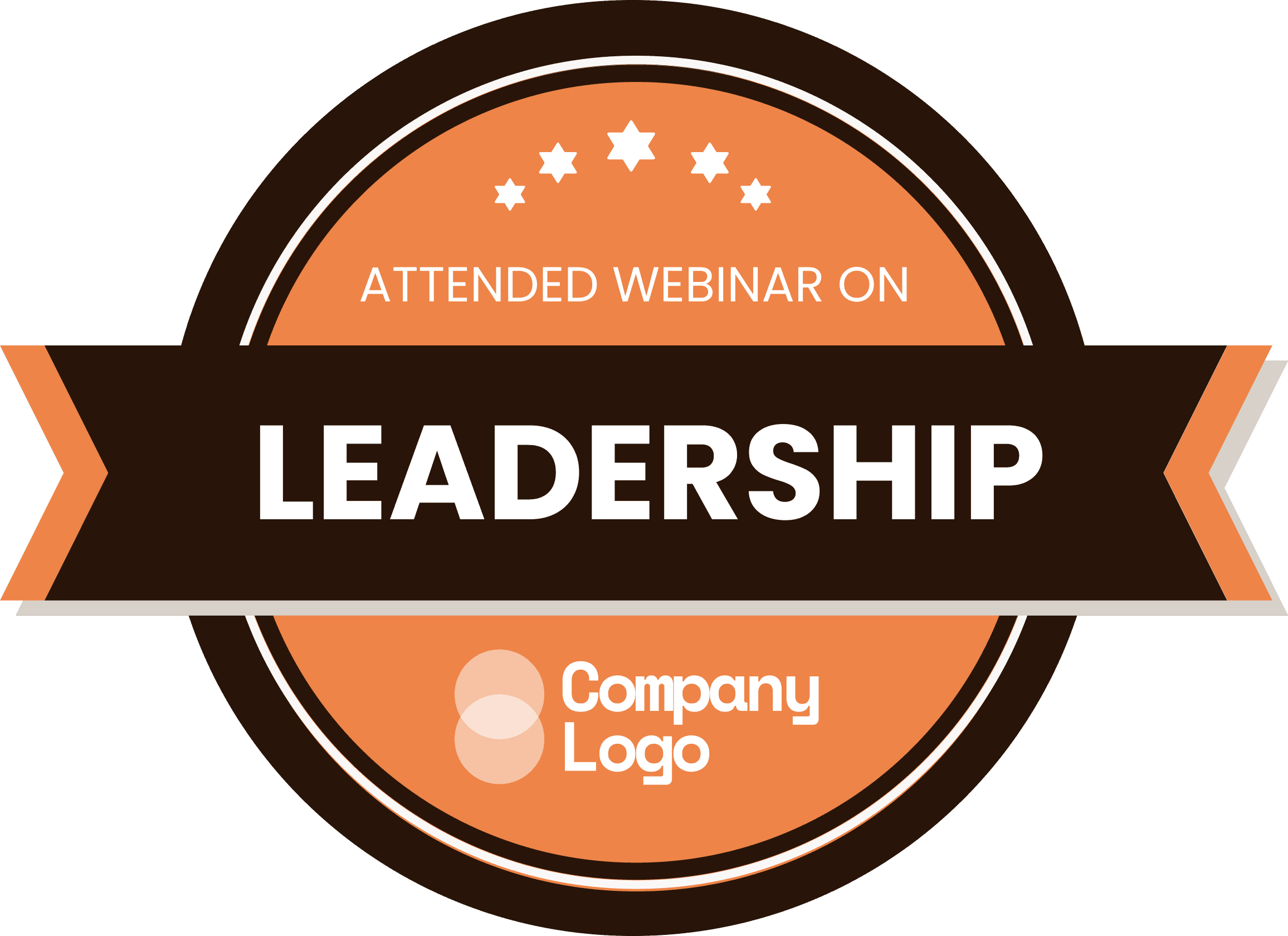 Wauld - Professional and distinct orange appreciation badge template