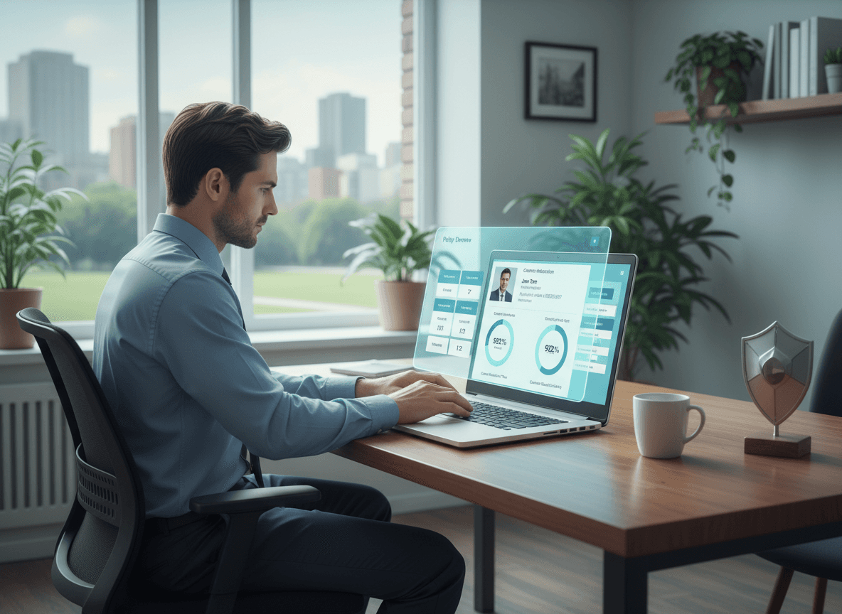 “Modern insurance UI integrating data from legacy systems with improved speed and usability.”