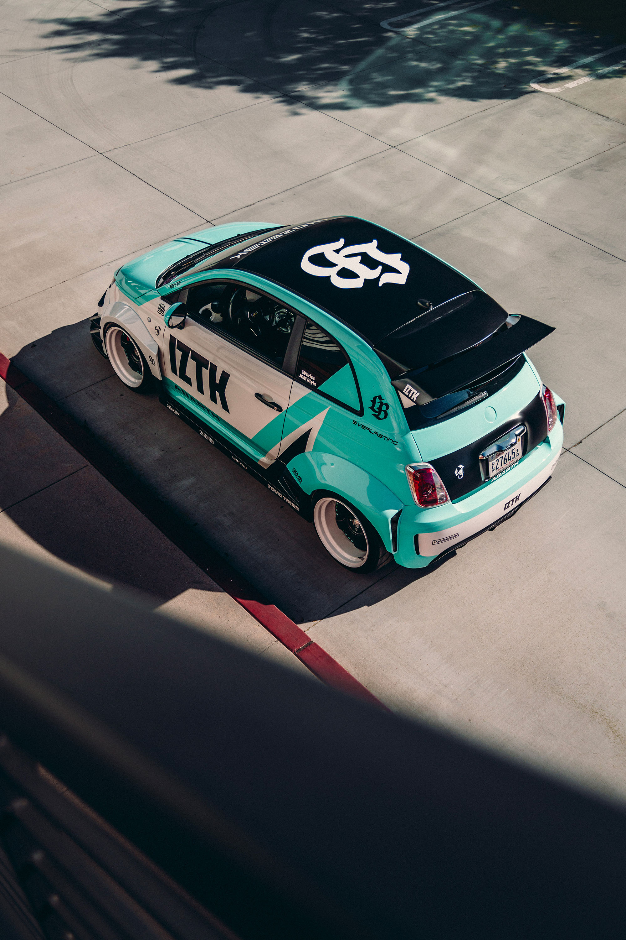 INOZETEK LB Tiffany Blue Super Gloss LBWorks Widebody Fiat  500