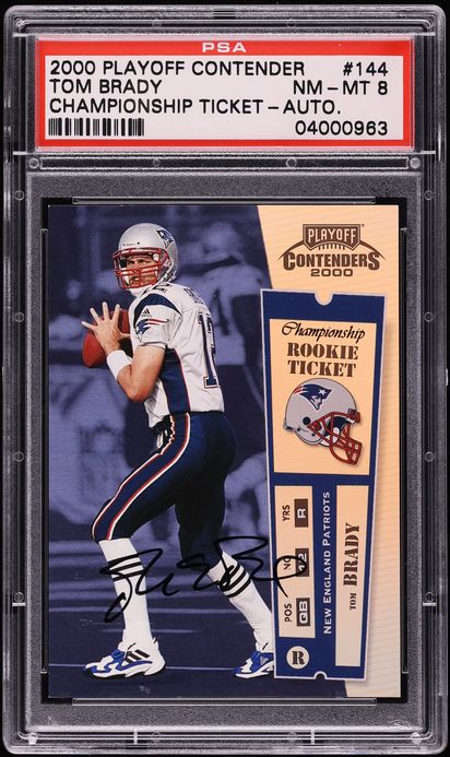 2000 Playoff Contenders Championship Ticket Tom Brady ROOKIE AUTO
