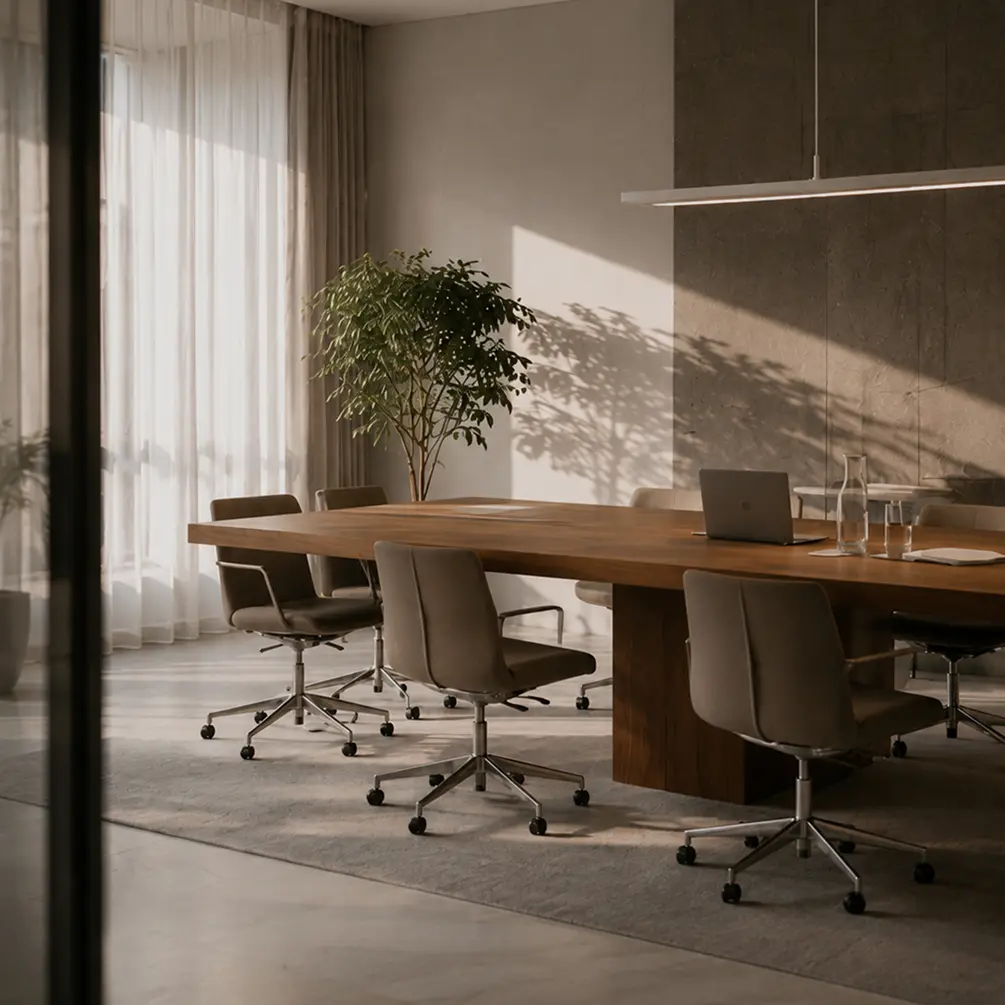 Una sala de reuniones vacía