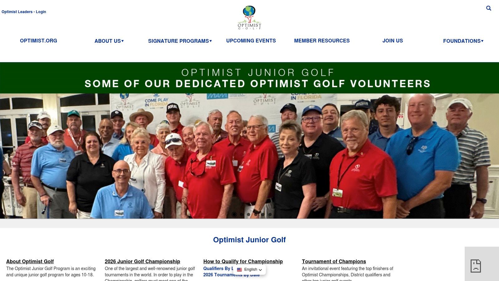 Optimist International Junior Golf Championship (and District Qualifiers)